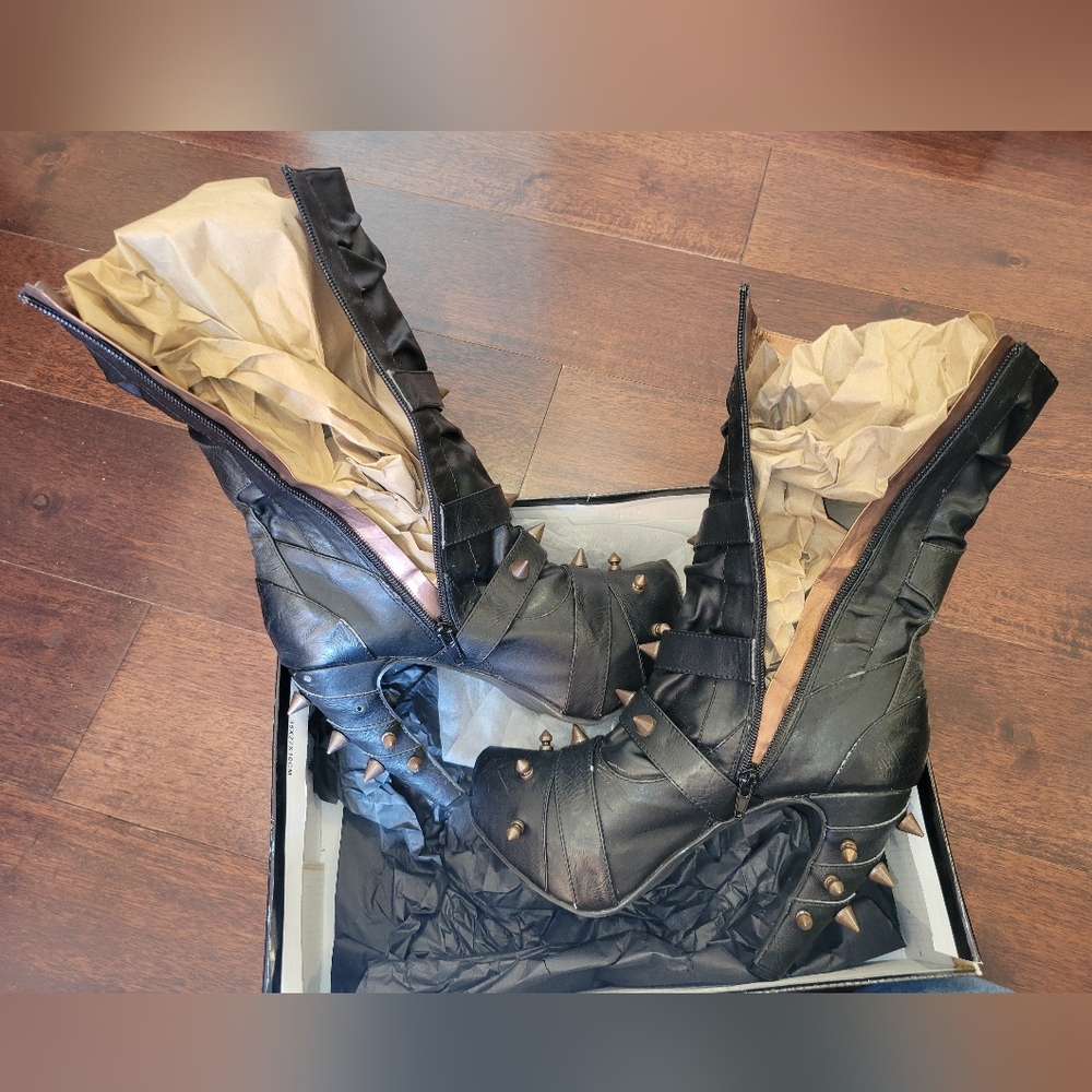 Hades Bjorn Black Mid Calf Boots - Picture 4 of 15